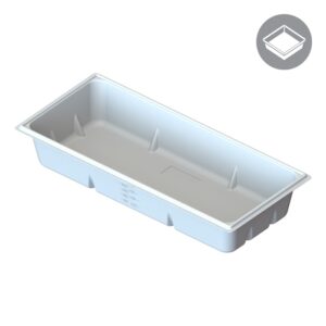 100 Gallon Reservoir, White, Rectangle
