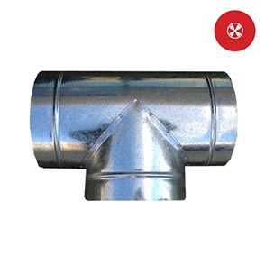 6''x6''x6'' 'T' Duct Connector