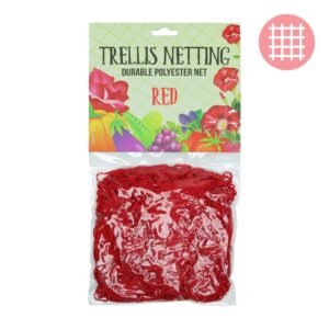 5'x30' Trellis Netting Red 6" Squares