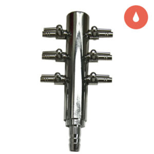 Chrome Air Divider 6 Outlet