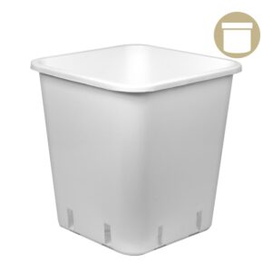 1.5 Gal White Square Pot