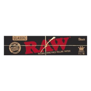 RAW Classic Black Papers Kingsize Slim 32 Leaves/Pack - Box of 50