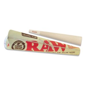 RAW Organic Hemp Cones 1-1/4 6 Cones/Pack - Box of 32